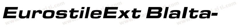 EurostileExt BlaIta字体转换